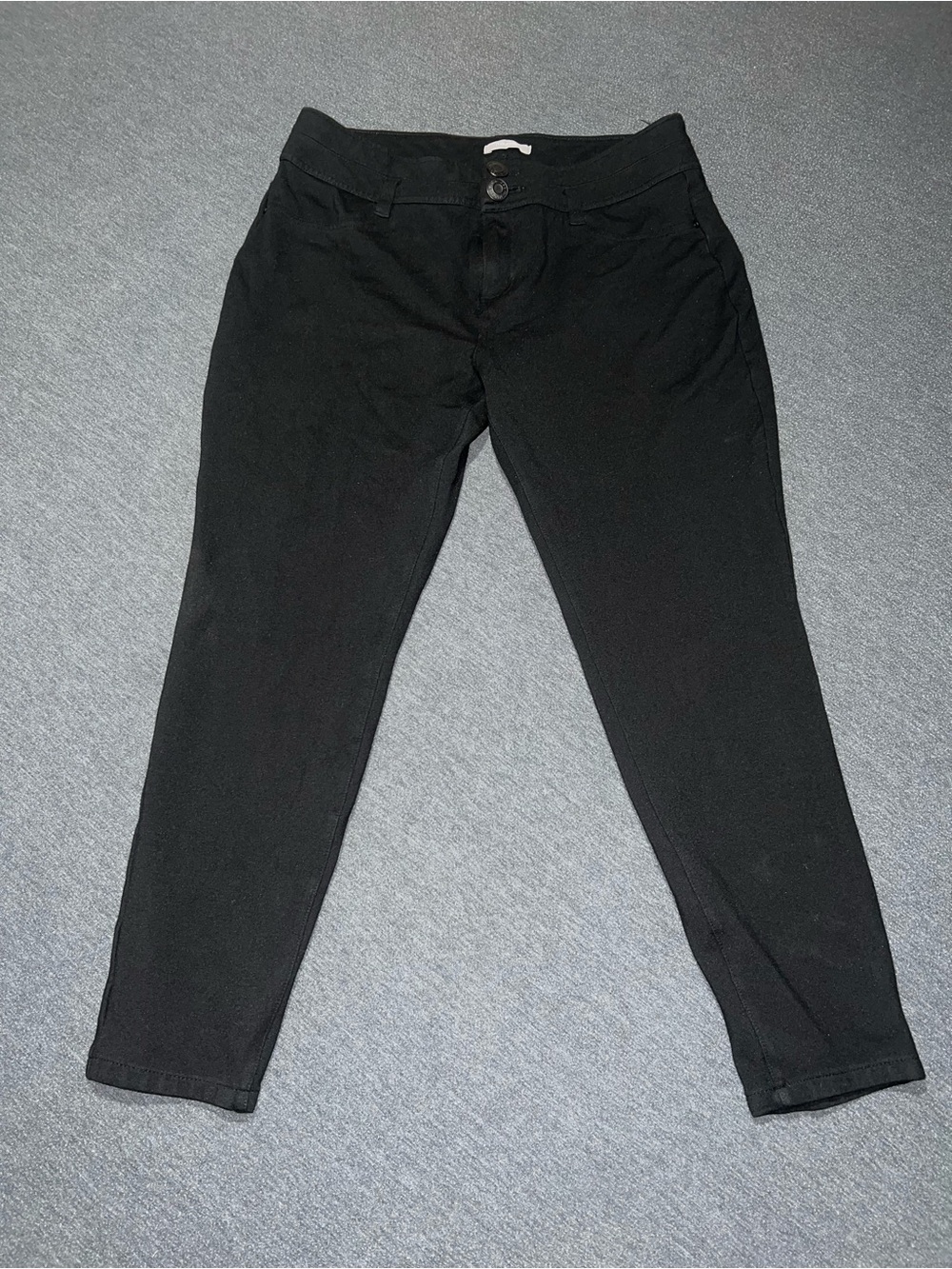 Maurices Womens Black Straight Leg Jeans Stretch Comfort Pants Size Med Reg